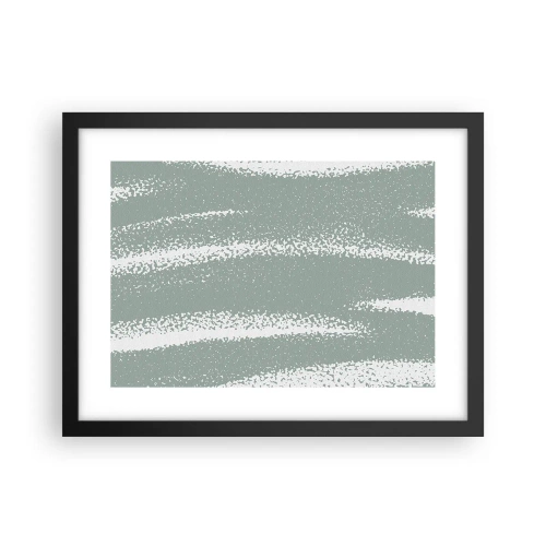 Plakát v černém rámu - Abstrakce v zimním stylu - 40x30 cm