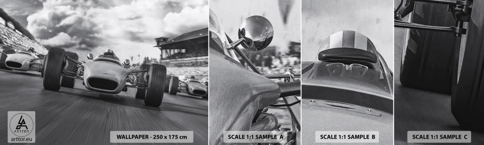 Vzor Fototapety Samolepicí Deluxe Sticker - Tohle je síla! - Formule 1, Vozidlo, Závod - 100x30 cm