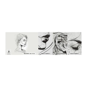 Vzor Fototapety Premium Sand - Portrét v zamyšlení - Žena, Portrét, Čára - 100x30 cm