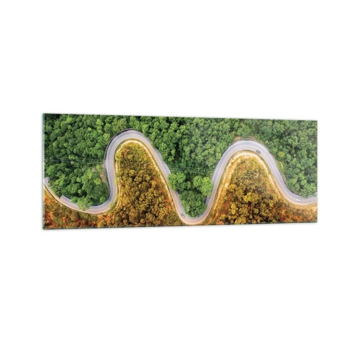 Obraz na skle - Hranice a průlomy - 140x50 cm