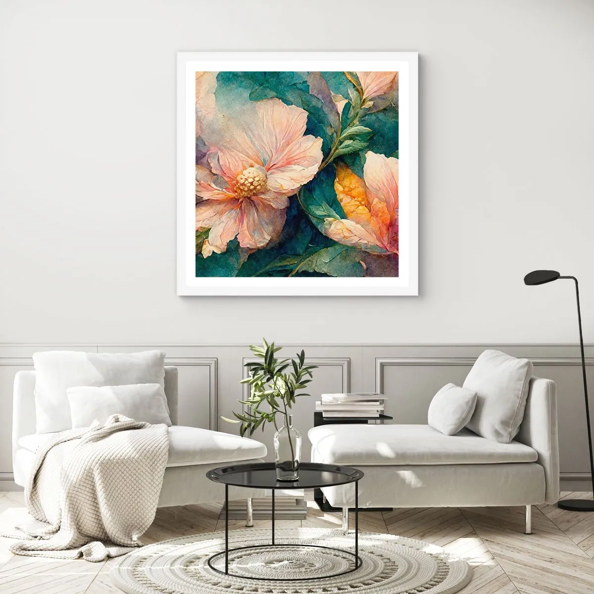 Plakát v bílém rámu - Čirá subtilnost - 60x60 cm