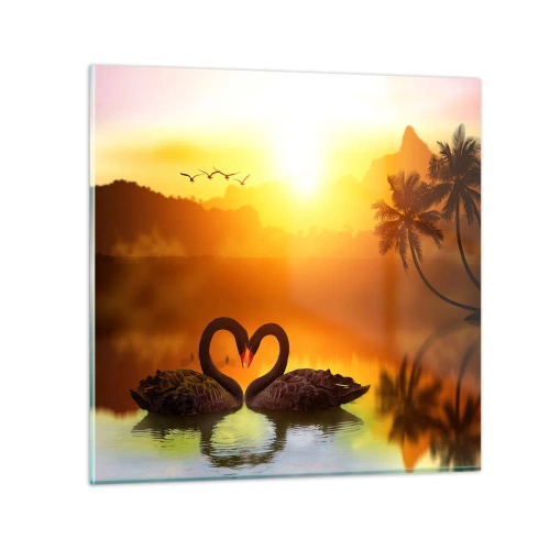 Obraz na skle - Všechno do páru - 30x30 cm