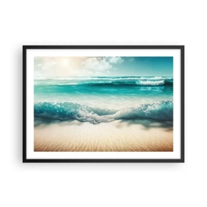 Plakát v černém rámu - Klid oceánu - 70x50 cm