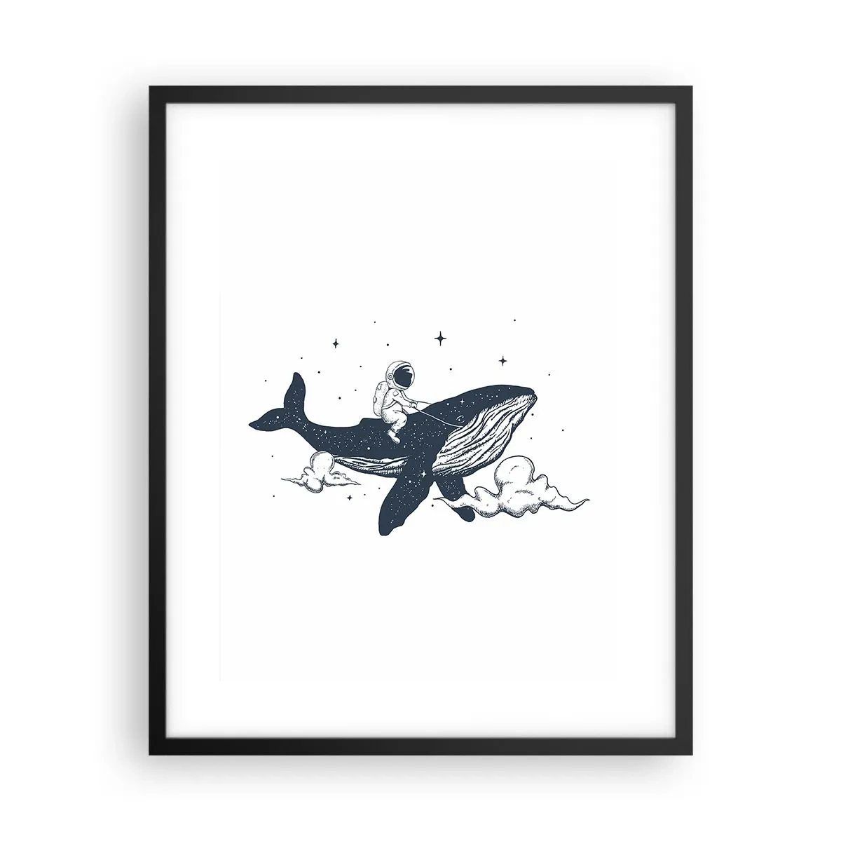Plakát v černém rámu - Vesmírné dobrodružství - 40x50 cm