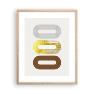 Plakát v rámu světlý dub - Ooo! - 40x50 cm