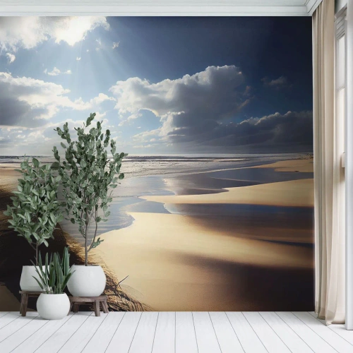 Fototapeta Premium Canvas - Pláž, divoká pláž - Pláž, Moře, Duny - 150x105 cm