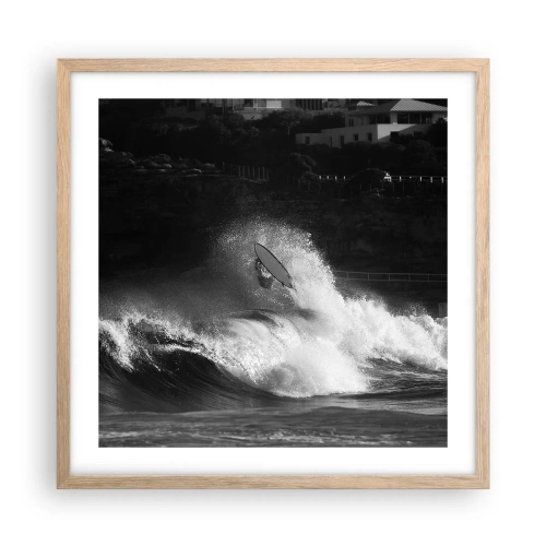 Plakát v rámu světlý dub - Výzva přijata! - 50x50 cm