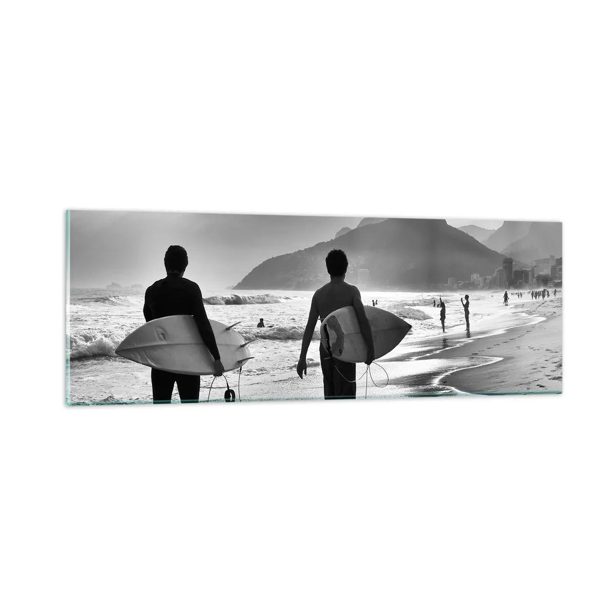 Obraz na skle - Samba na jednu vlnu - 90x30 cm