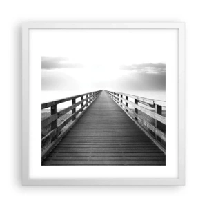 Plakát v bílém rámu - Do dálky… - 40x40 cm