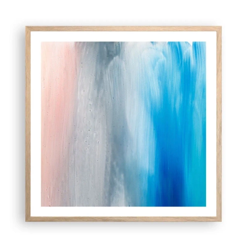 Plakát v rámu světlý dub - Živly: vzduch - 60x60 cm