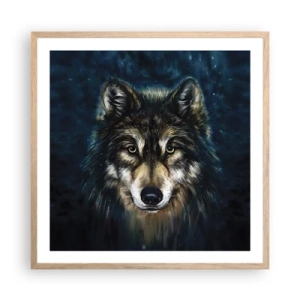 Plakát v rámu světlý dub - Alfa? A omega - 60x60 cm