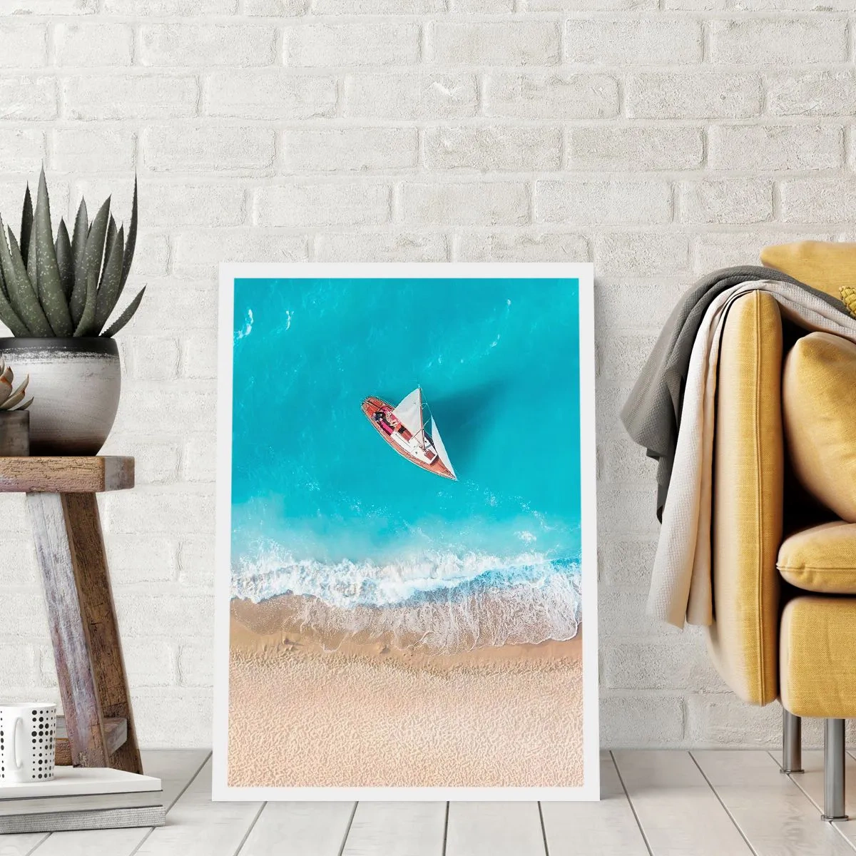 Plakát - Na hranici modré a zlaté - 50x70 cm