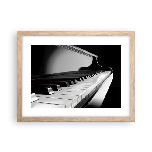 Plakát v rámu světlý dub - Harmonie tvarů a barev - 40x30 cm