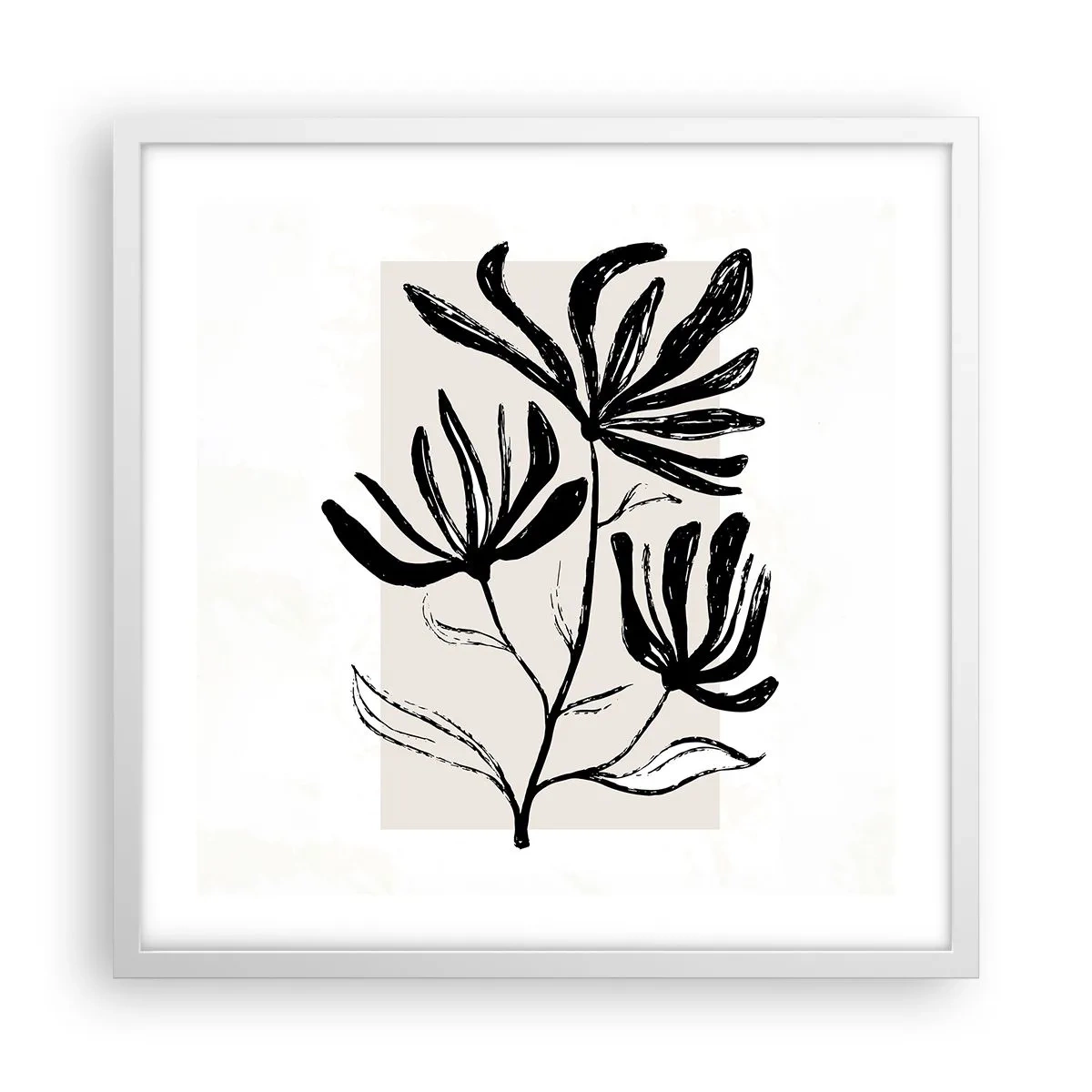 Plakát v bílém rámu - Náčrtek pro herbář - 50x50 cm