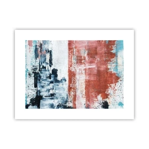 Plakát - Abstraktní půl na půl - 40x30 cm