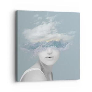 Obraz na plátně - S hlavou v oblacích - 30x30 cm