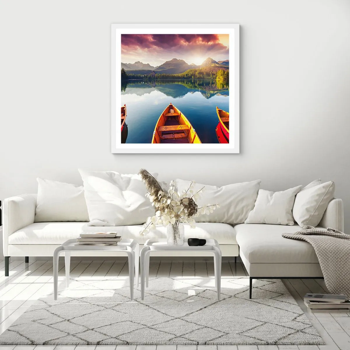 Plakát v bílém rámu - Nic proti přírodě - 60x60 cm