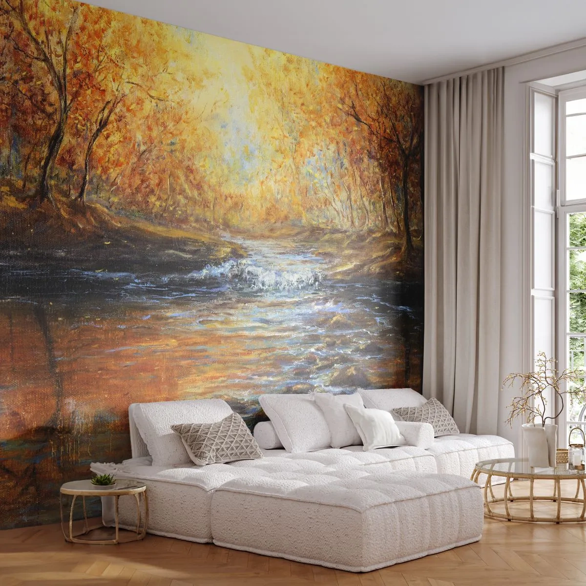 Fototapeta na míru Standard Eco - Zlatý potok - Krajina, Horský potok, Les
