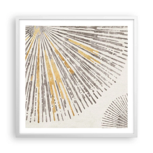 Plakát v bílém rámu - Krása paprsku - 60x60 cm