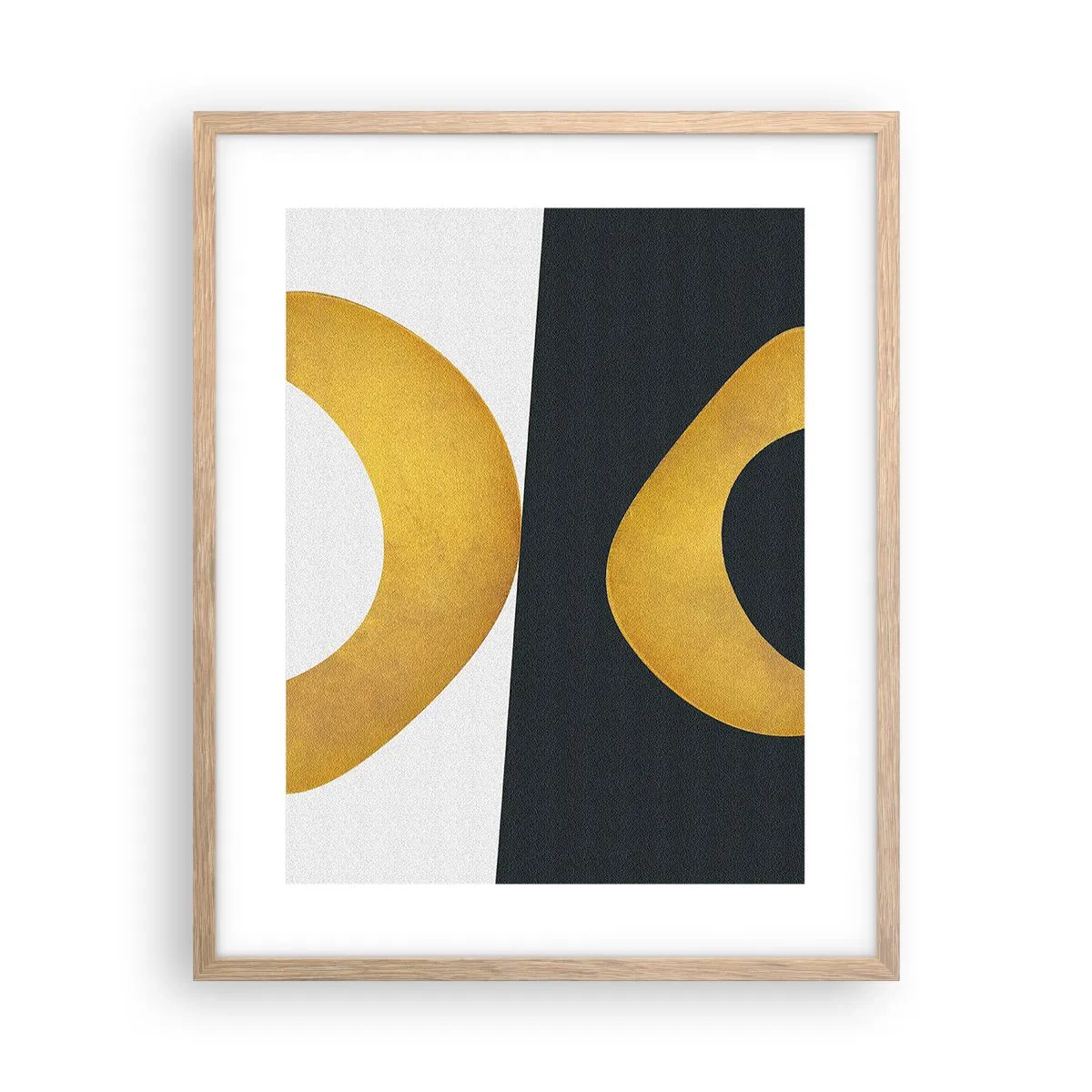 Plakát v rámu světlý dub - Zaprvé: zlato - 40x50 cm