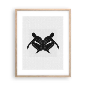 Plakát v rámu světlý dub - Společná duše - 40x50 cm