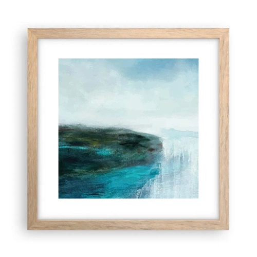 Plakát v rámu světlý dub - Námořní abstrakce - 30x30 cm