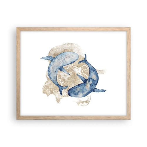 Plakát v rámu světlý dub - Přátelství nebo láska? - 50x40 cm