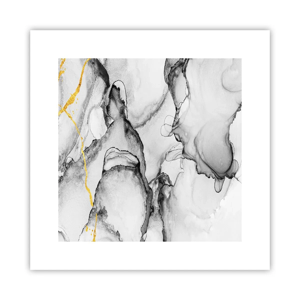 Plakát - Kompozice se zlatým motivem - 30x30 cm