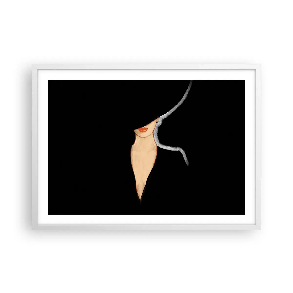 Plakát v bílém rámu - Elegance a styl - 70x50 cm