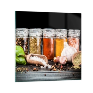 Obraz na skle - Aby měl život chuť - 50x50 cm