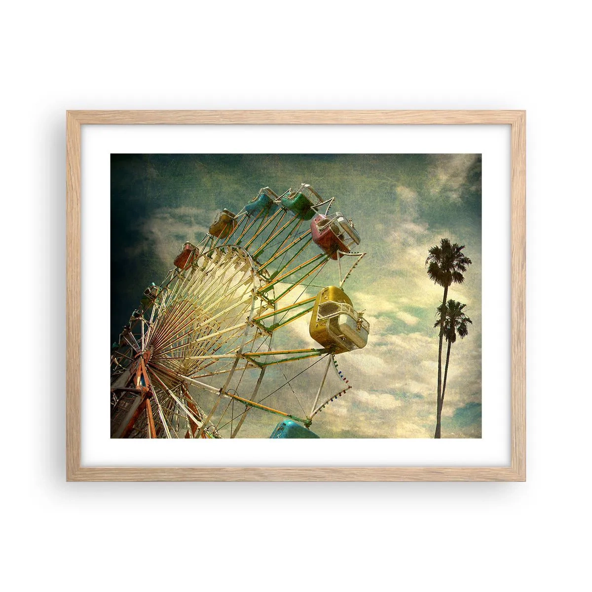 Plakát v rámu světlý dub - Bude, bude zábava… - 50x40 cm