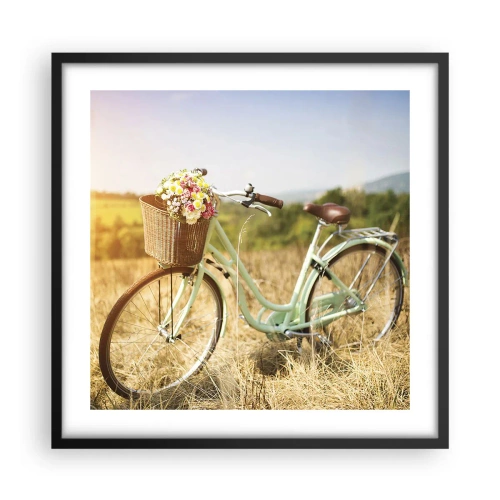 Plakát v černém rámu - Chvíli tu zůstanu - 50x50 cm