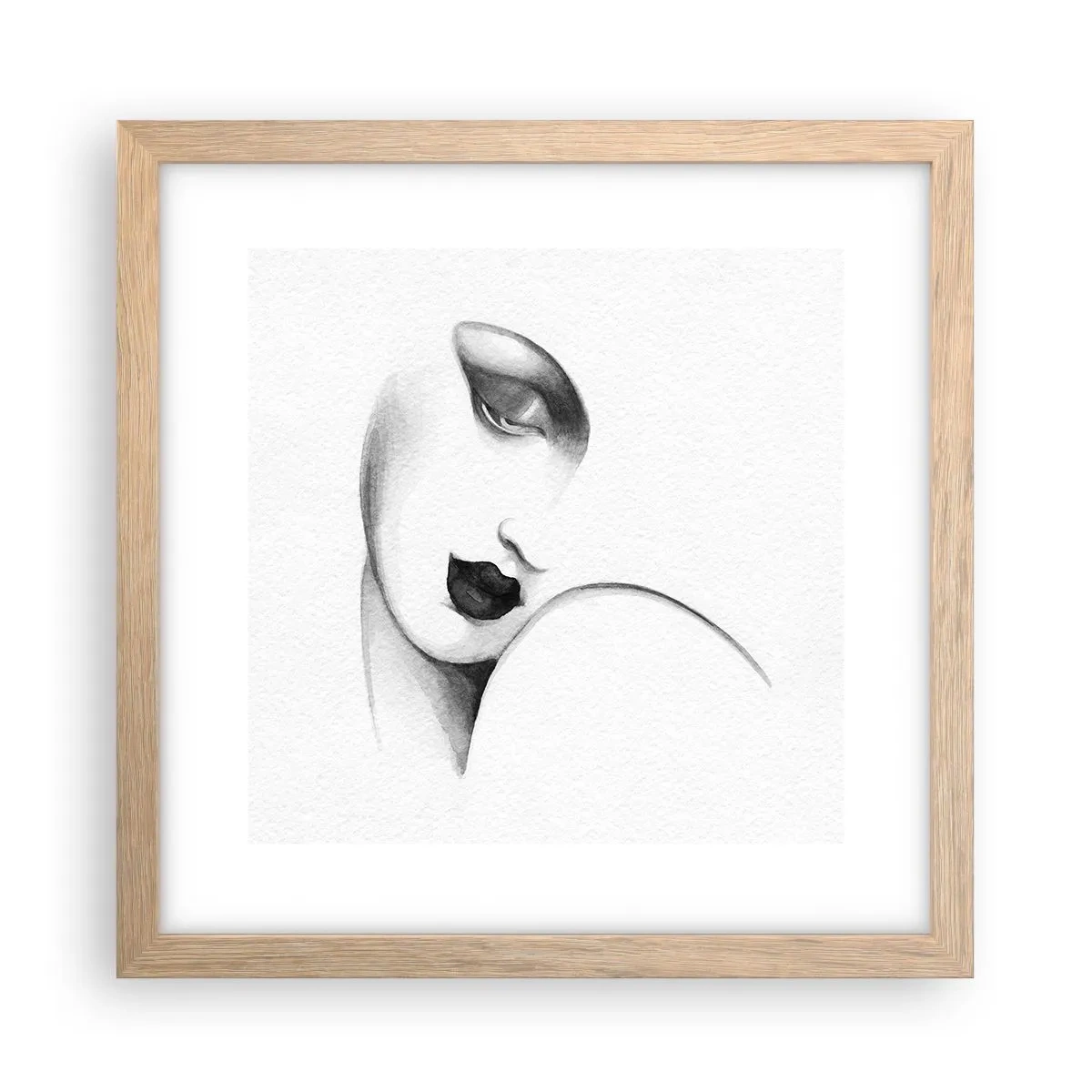 Plakát v rámu světlý dub - Ve stylu Lempické - 30x30 cm