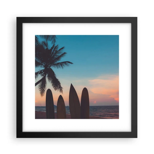 Plakát v černém rámu - Zítra bude také zábava - 30x30 cm