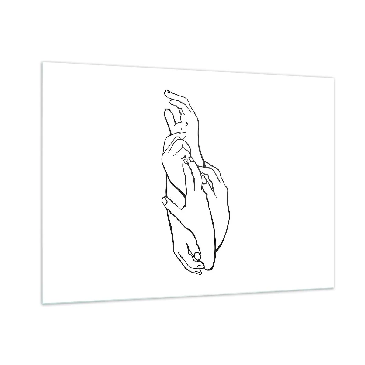 Obraz na skle - Dobrý dotek - 100x70 cm