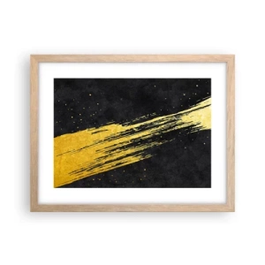 Plakát v rámu světlý dub - Skok do hyperprostoru - 40x30 cm