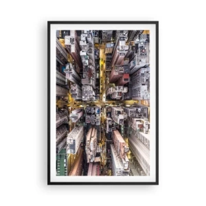 Plakát v černém rámu - Pozdrav z Hongkongu - 61x91 cm