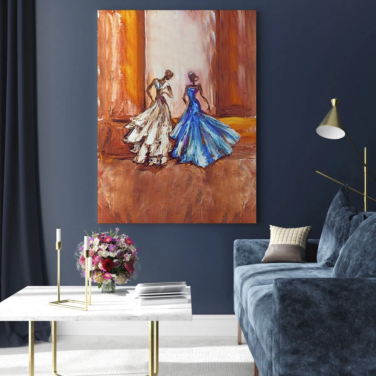 Obraz na skle - Půvabné duo - 70x100 cm