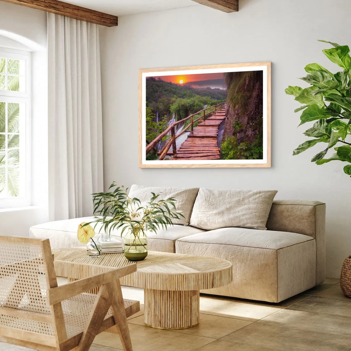 Plakát v rámu světlý dub - Neuvěřitelná krása - 100x70 cm