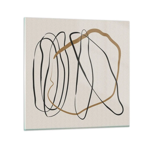 Obraz na skle - Kompozice – tanec ve smyčce - 40x40 cm