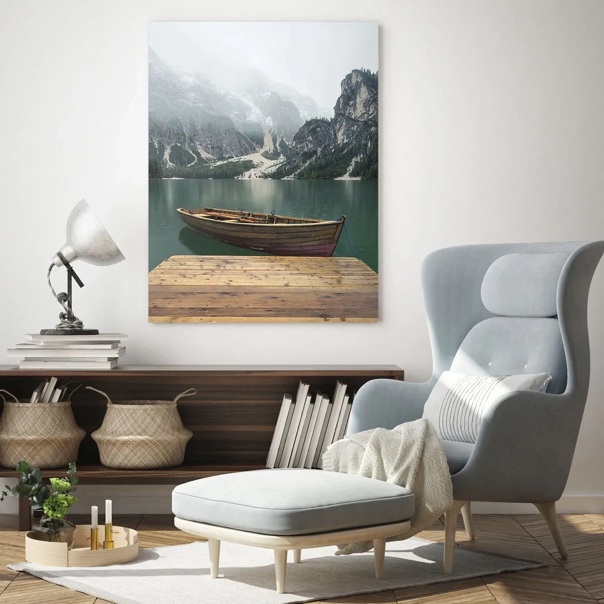 Obraz na skle - „Hrdé skály vepředu“ - 50x70 cm