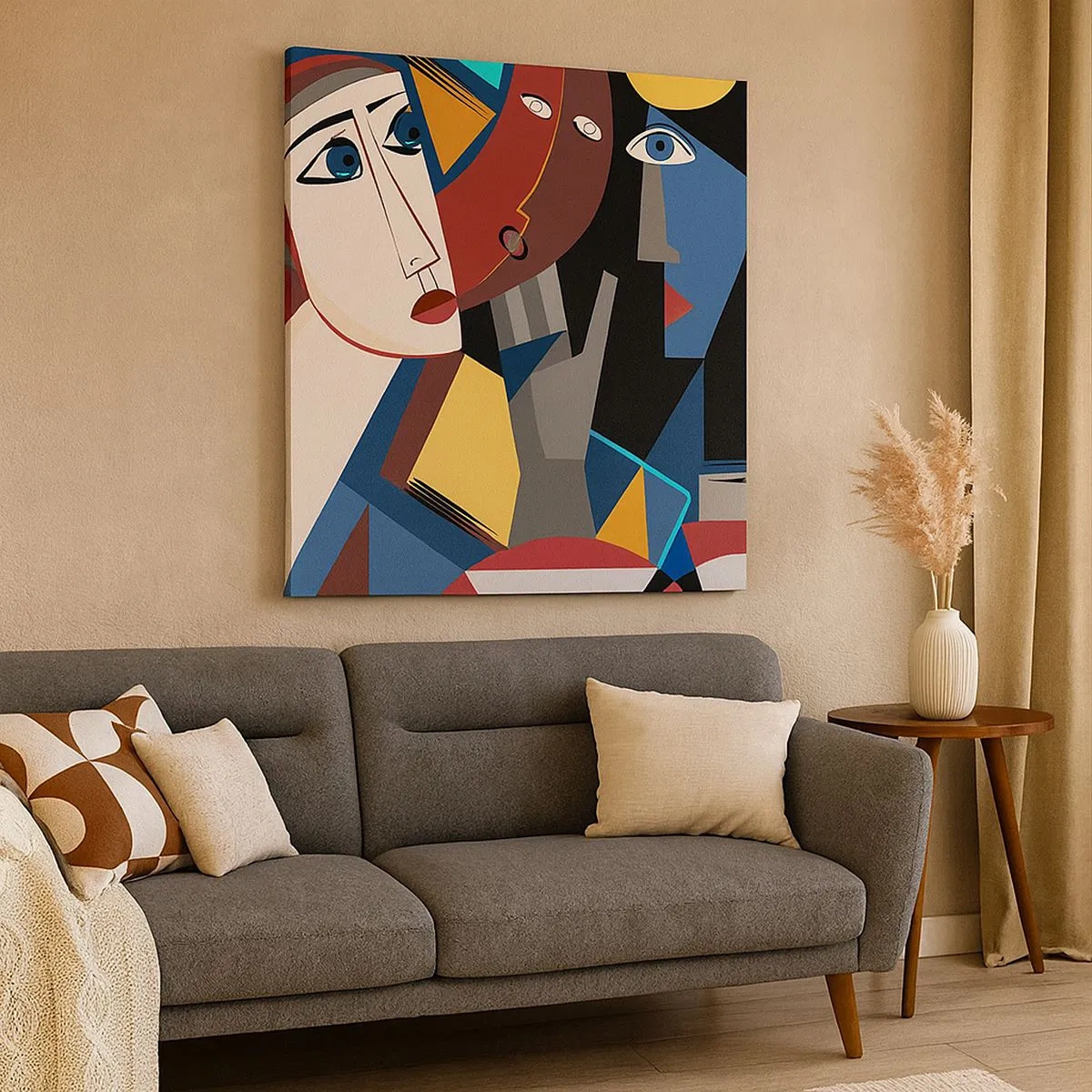 Obraz na plátně - Konverzace kubistů - 30x30 cm