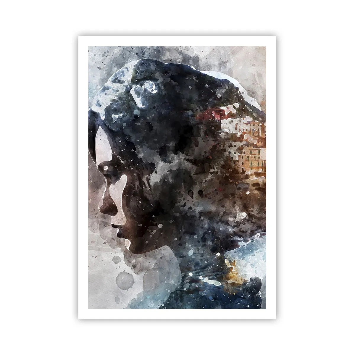 Plakát - Příběh o dívce s městem v pozadí - 70x100 cm