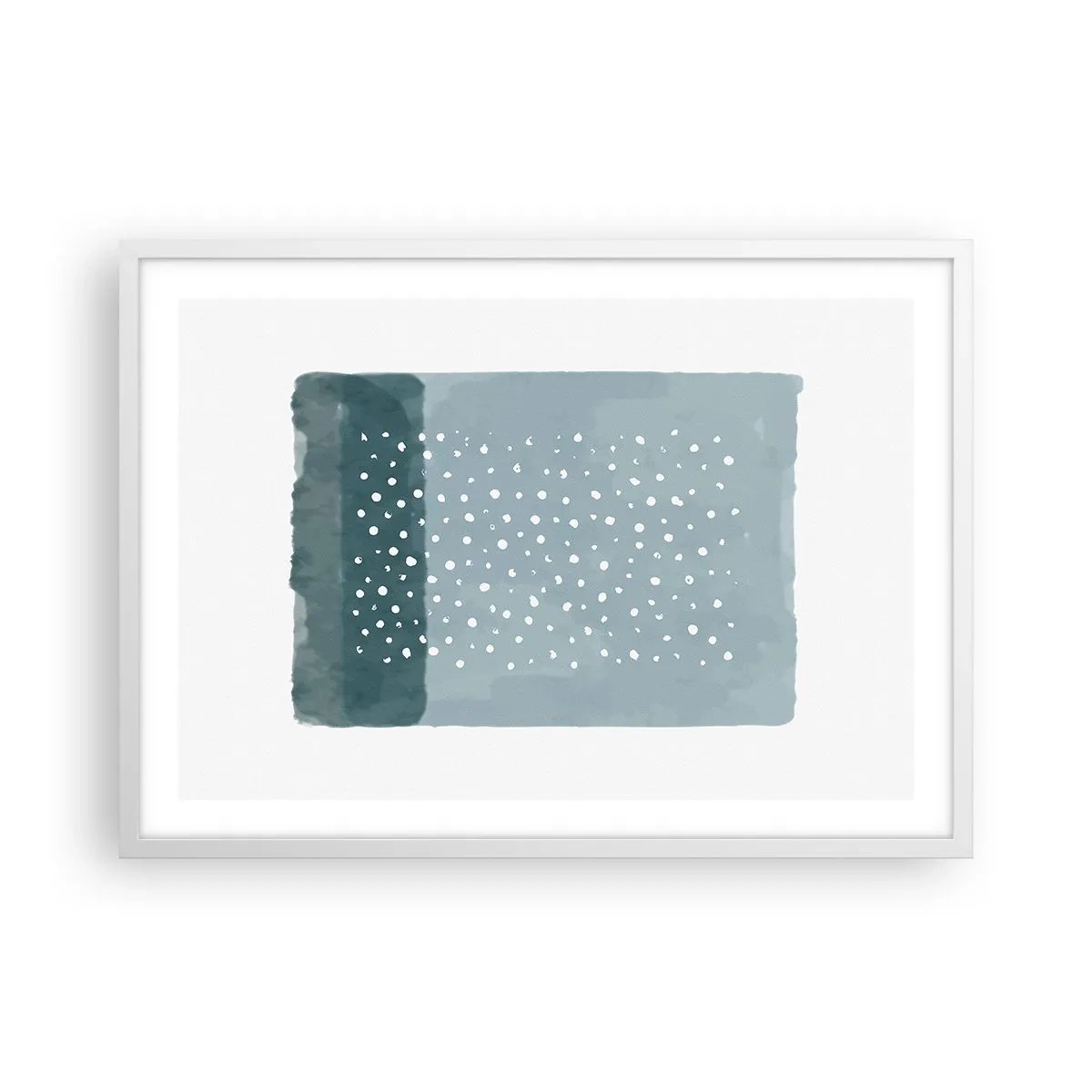 Plakát v bílém rámu - Pěstováno na modři - 70x50 cm