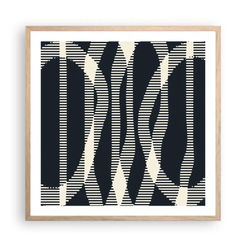 Plakát v rámu světlý dub - Pokus o prolomení temnoty - 60x60 cm