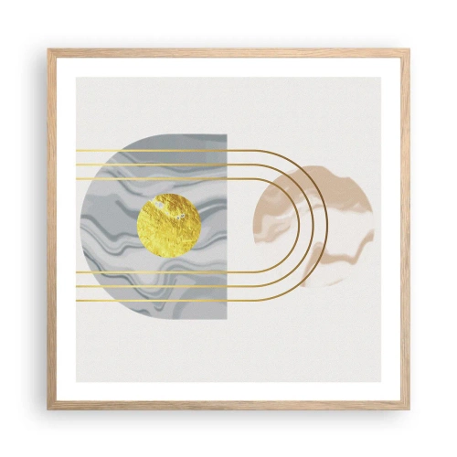 Plakát v rámu světlý dub - Jas a zářivost - 60x60 cm