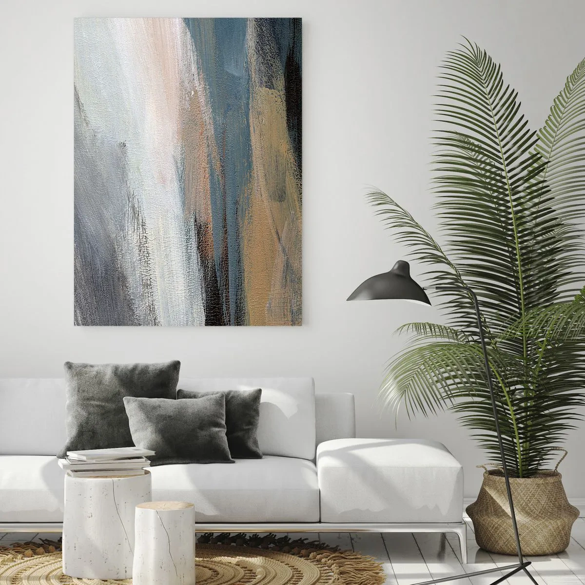 Obraz na skle - Abstrakce: severní krajina - 80x120 cm