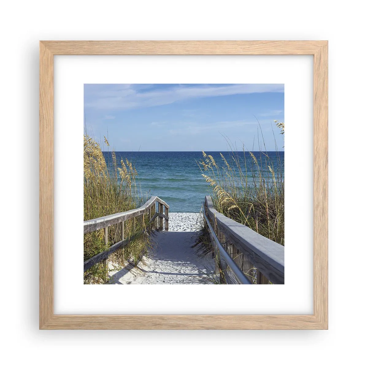 Plakát v rámu světlý dub - Na slunci, ve větru - 30x30 cm