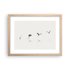 Plakát v rámu světlý dub - Čtyři jednoduché kroky - 40x30 cm