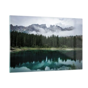 Obraz na skle - Tiše, tiše, neprobuďme spící vodu…. - 120x80 cm